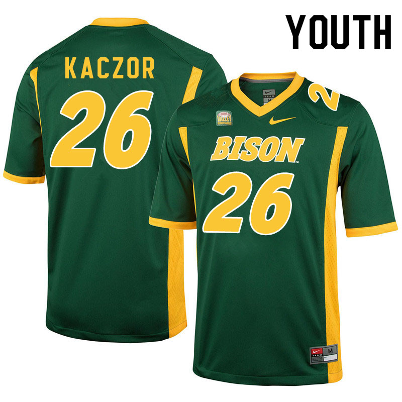 Youth #26 James Kaczor North Dakota State Bison College Football Jerseys Sale-Green - Click Image to Close